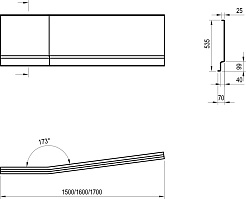 Ravak Фронтальный экран для ванны BeHappy II 160 R – фотография-3